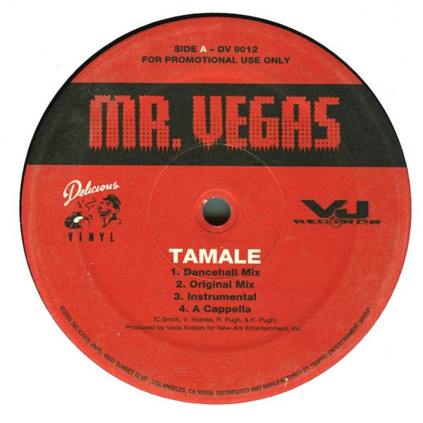 12-дюймовая пластинка MR. ВЕГАС - Тамале / Подтянись DV9012 Delicious Vinyl 2003 США Регги, Ска и Даб Б/У