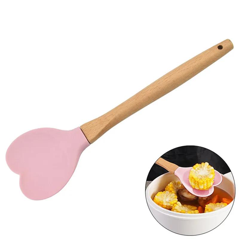 Силиконовая лопатка для блинов 1 шт. антипригарная термостойкая широкая плоская лопатка для пиццы тамале с яйцом случайный цвет